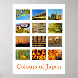 Póster Colores de Japón (amarillo/naranja)
