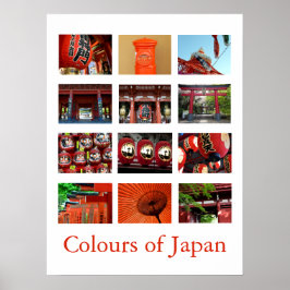 Póster Colores de Japón (rojo/bermellón)