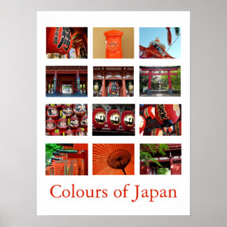 Póster Colores de Japón (rojo/bermellón)