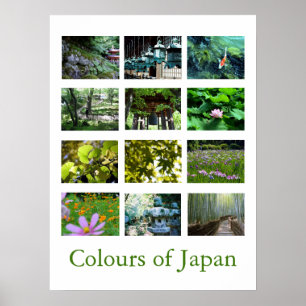 Póster Colores de Japón (verde)