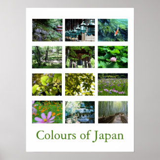 Póster Colores de Japón (verde)