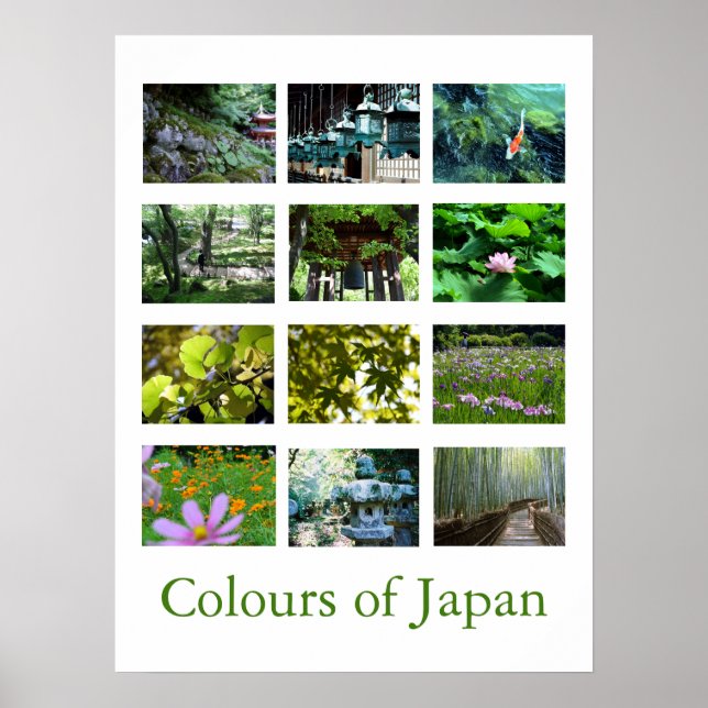 Póster Colores de Japón (verde) (Frente)
