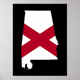 Póster Colores de la bandera de Alabama