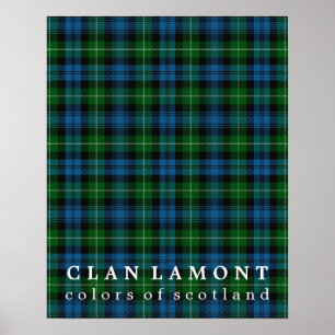 Póster Colores de lamont clan de Escocia Tartán