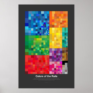 Póster Colores de los Rieles (oscuro)