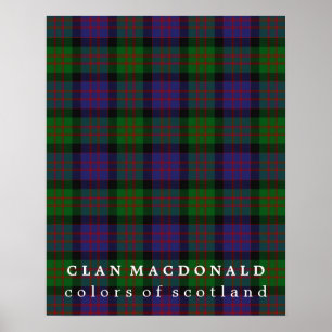 Póster Colores de MacDonald del clan del tartán de