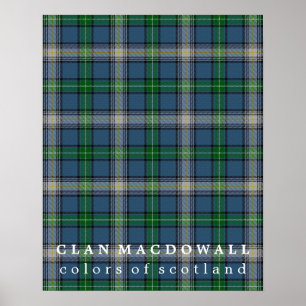 Póster Colores de MacDowall del clan del tartán de