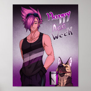 Póster Colores de orgullo asexuales