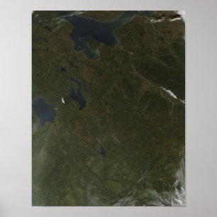 Póster Colores de otoño en el noroeste de Rusia