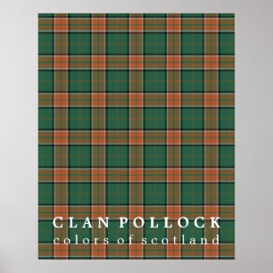 Póster Colores de Pollock de Clan de Escocia Tartán