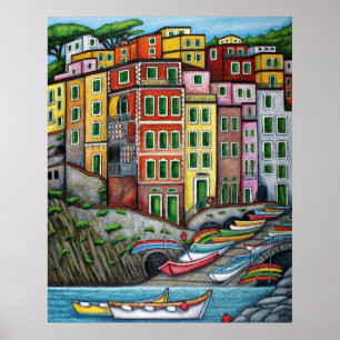 Póster Colores de Riomaggiore, Cinque Terre