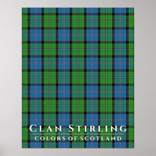 Póster Colores de Stirling de Clan 2 Tartán Plaid