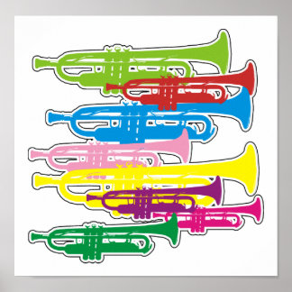 Póster Colores de Trompetas