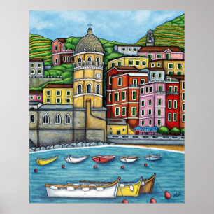 Póster Colores de Vernazza, Cinque Terre impresos por Lis
