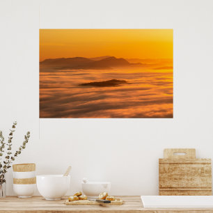 Póster Colores del amanecer y nubes