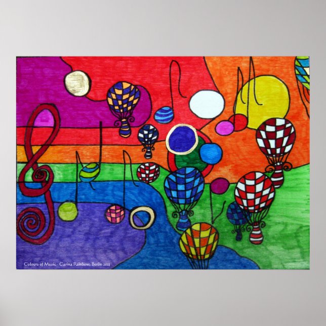 Póster Colores del Poster musical (Frente)