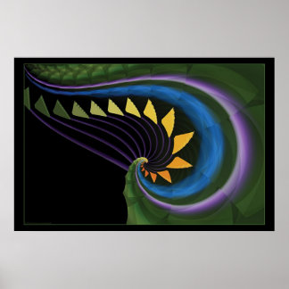 Póster colores en las olas