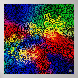 Póster Colores giratorios