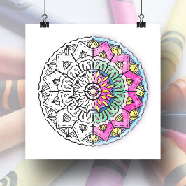 Póster Colores grandes para adultos de Mandala