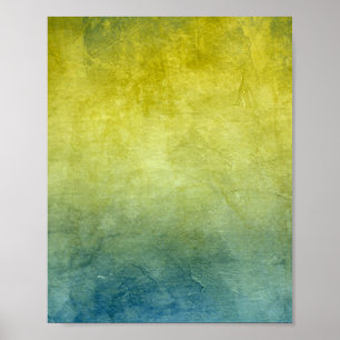 Póster Colores gruesos - Amarillo y azul