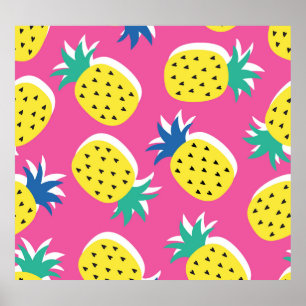 Póster Colores Locos De Piña: Pop-Art Infantil.