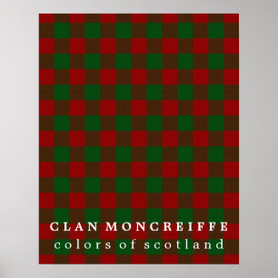 Póster Colores Moncreiffe de Clan de Escocia Tartán