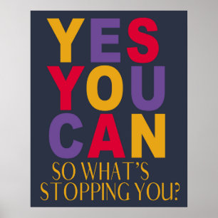 Póster Colores Motivacionales de Moda Sí, Tú Puedes