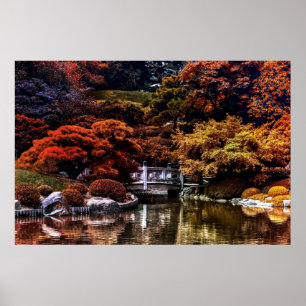 Póster Colores naturales del paisaje otoñal otoño