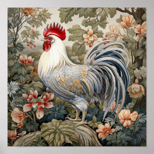 Póster Colores neutrales de gallo