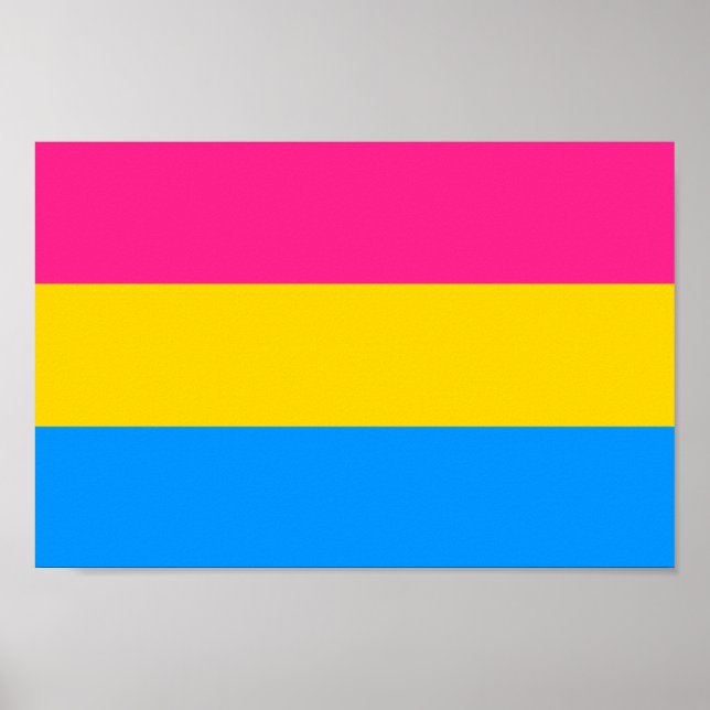 Póster Colores Orgullo Pansexual (Frente)