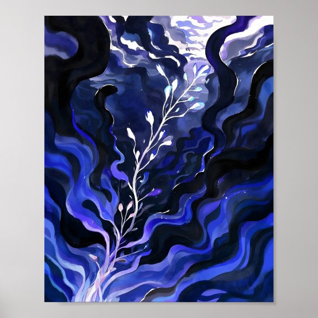 Póster colores oscuros únicos (Frente)