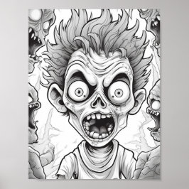 Póster Colores para adultos de Halloween