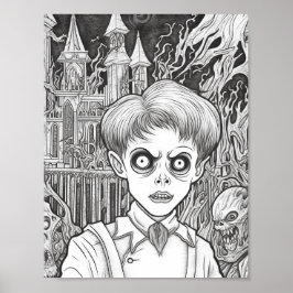 Póster Colores para adultos de Halloween