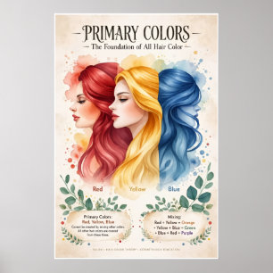 Póster Colores primarios boho