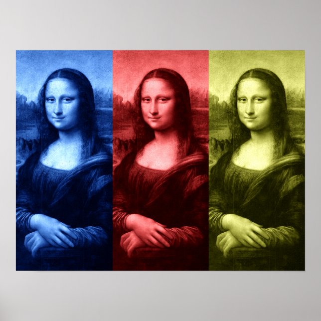 Póster Colores primarios de Mona Lisa (Frente)