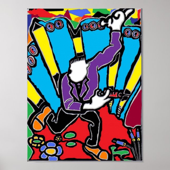 Póster Colores psiquiátricos locos (Frente)