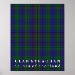 Póster Colores Strachan de Escocia Tartán