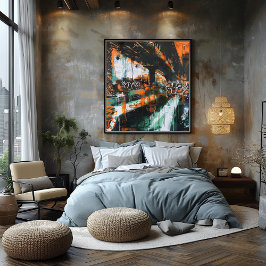 Póster Colores Urbanos: Grafiti Nocturno