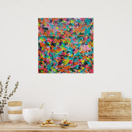 Póster Colores y expresiones en pintura acrílica