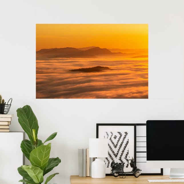 Póster Colores y nubes del amanecer (Oficina en casa)