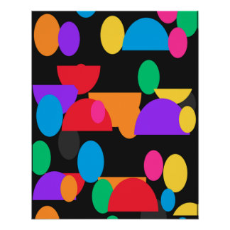 Póster Colorful Abstract Geometric Shapes Pattern – Moder