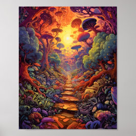 Póster Colorful Adventure Surreal Scene