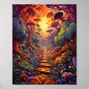 Póster Colorful Adventure Surreal Scene