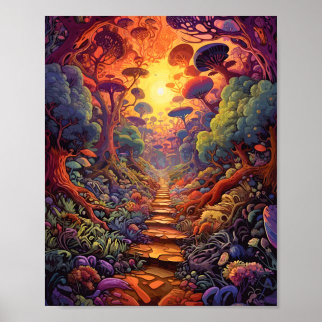 Póster Colorful Adventure Surreal Scene (Frente)