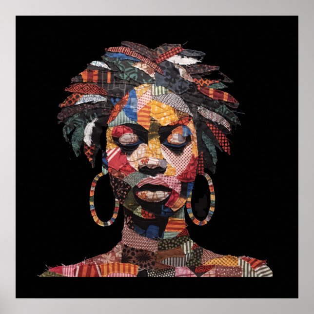 Póster Colorful African Woman Poster (Frente)