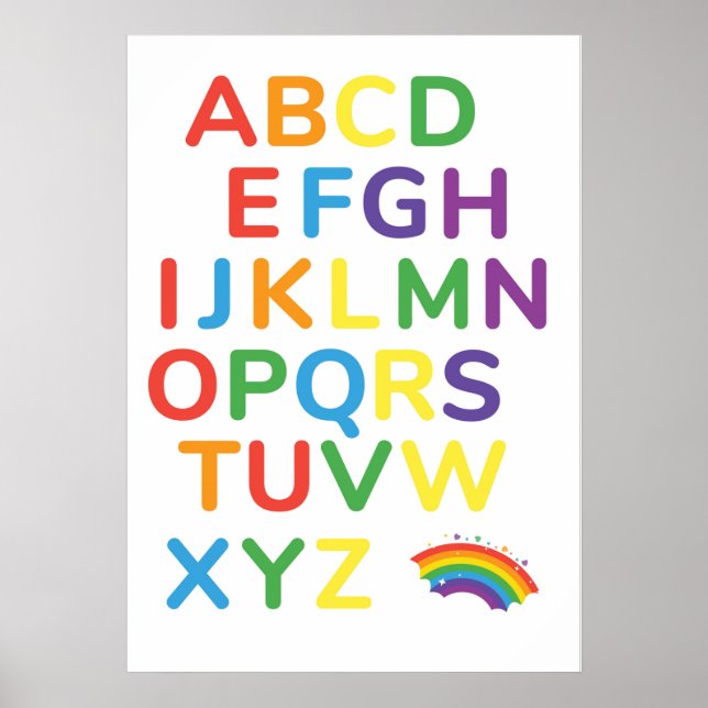 Póster Colorful Alphabet Educational (Frente)