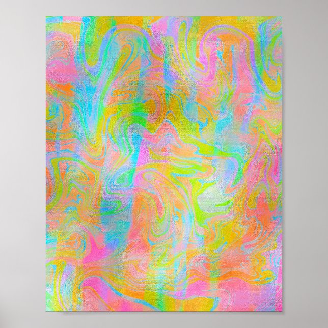 PÓSTER COLORFUL BRIGHT MODERN ABSTRACT  POSTER (Frente)