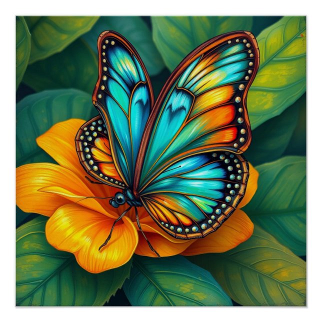 Póster colorful butterfly art (Anverso)