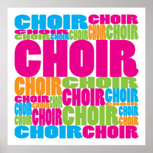 Póster Colorful Choir
