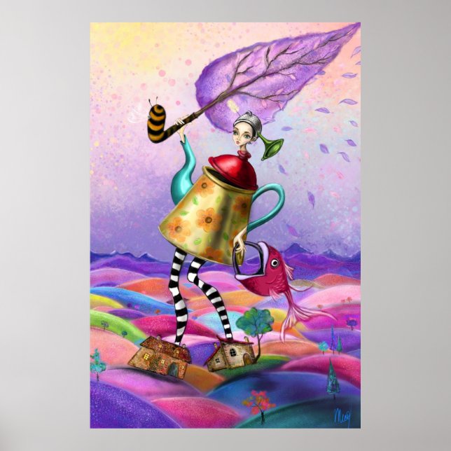 Póster Colorful Fantasy Poster Print (Frente)